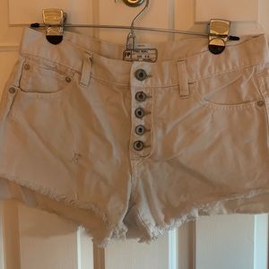 Free people white cut off jeans